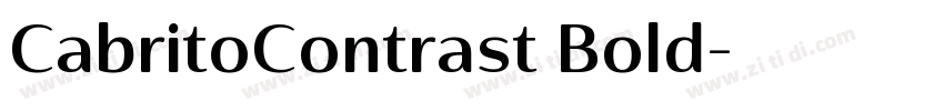 CabritoContrast Bold字体转换